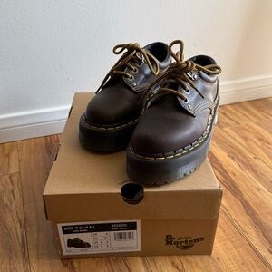 8053 ARC CRAZY HORSE LEATHER PLATFORM CASUAL SHOES, Size 6